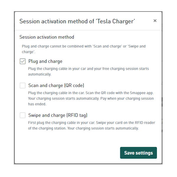 Smappee EV Charging Session Types